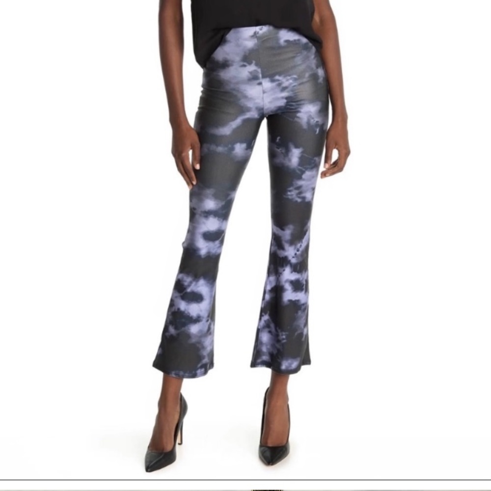 NWT TOPSHOP  $50 tie dye purple black flare stretchy